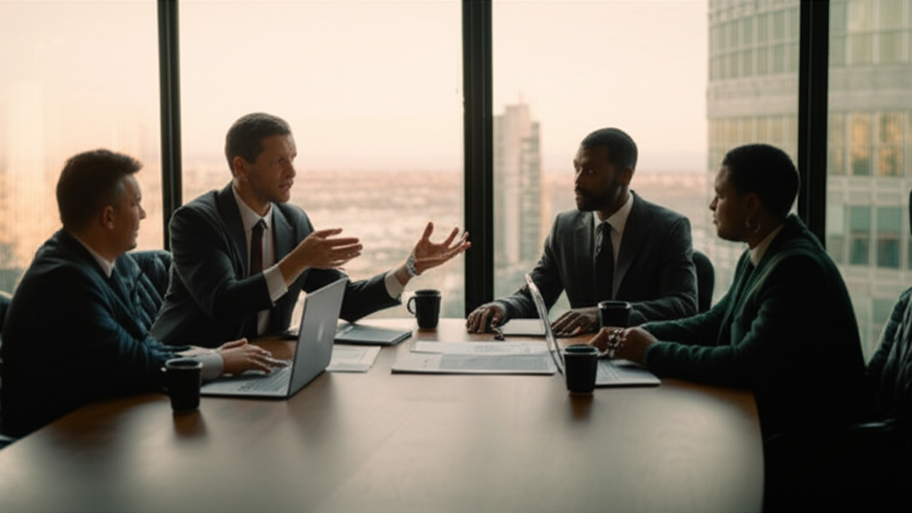 Professional business discussion